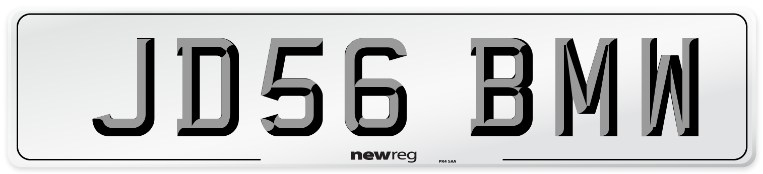 JD56 BMW Number Plate from New Reg